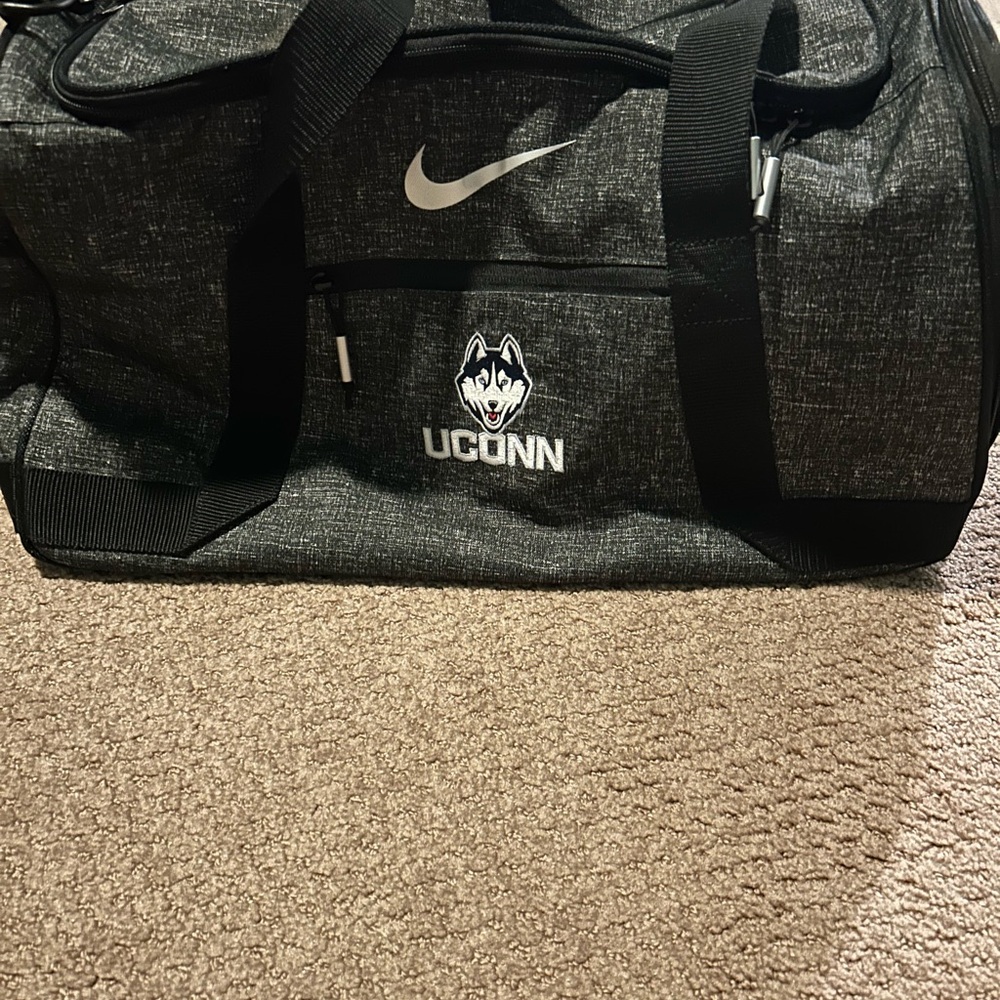 Nike Gray Duffel Bag with Logo